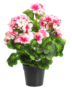 Künstliche Geranie mit Topf, 38 cm