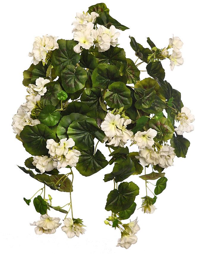 Geranio de colgar artificial blanco Geranio blanco