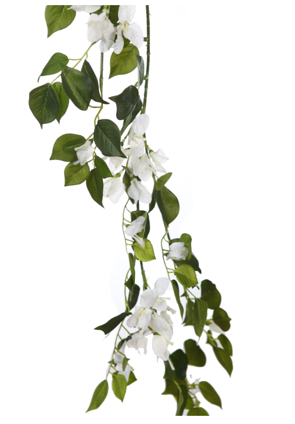 GUIRNALDA DE BOUGANVILLA ARTIFICIAL 110CM GUIRNALDA DE BOUGANVILLA ARTIFICIAL 110CM BLANCO