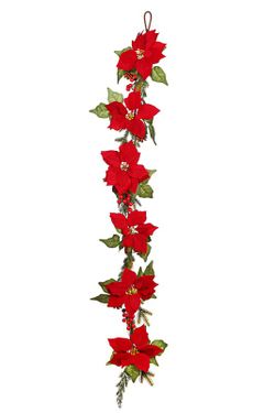 Poinsettia garland 140cm