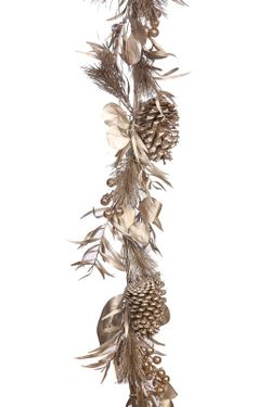 Metallic pine and pineapple garland 170cm