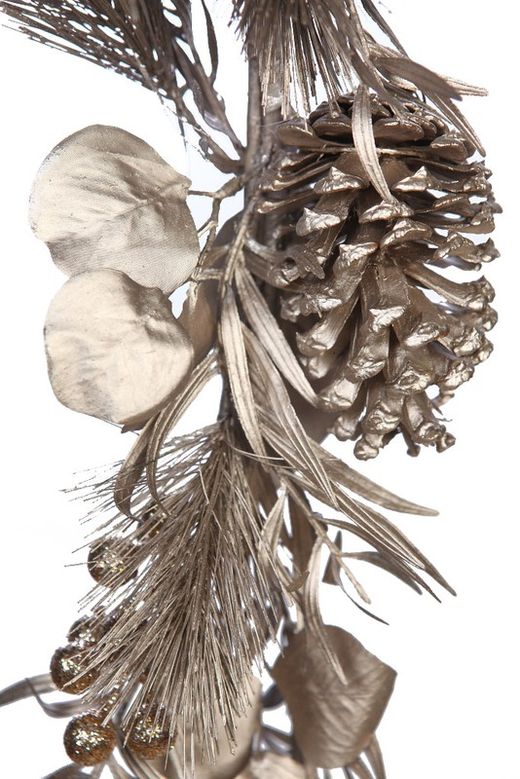 Metallic pine and pineapple garland 170cm