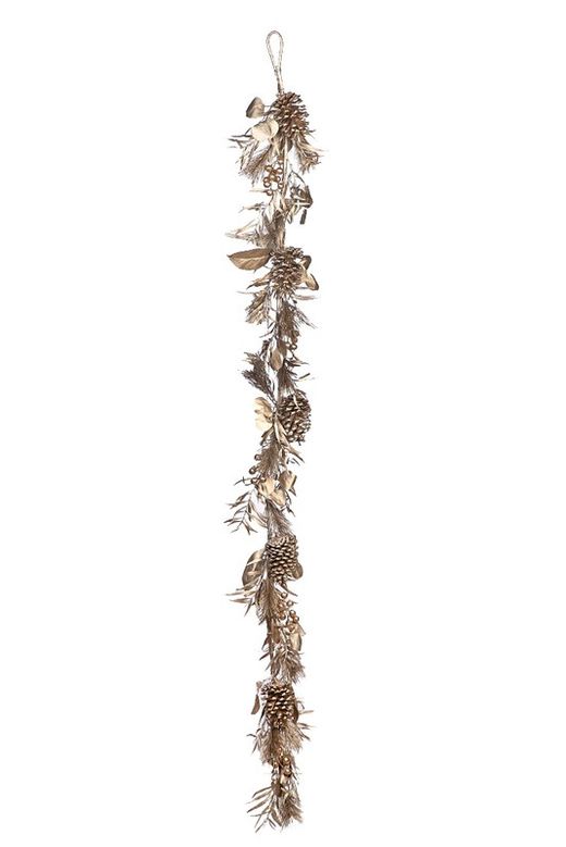 Metallic pine and pineapple garland 170cm