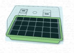 Invernadero semillero Flower con aireación.