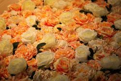 Roses artificielles de jardin vertical. Hauteur personnalisée