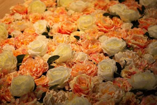 Roses artificielles de jardin vertical. Hauteur personnalisée
