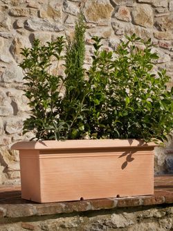Jardinera clasica rectangular de resina Casseta rustici