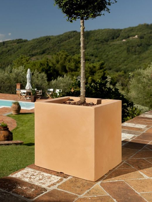 Square resin planter Square atlantis 49x49 cm