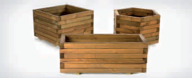 Jardineras de madera : Jardinera de madera cuadrada Pica grande (70x70x44cm)