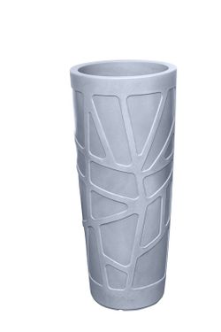 Vase décoratif en résine haut pot de fleur courbe mosaïque 90x38 cm