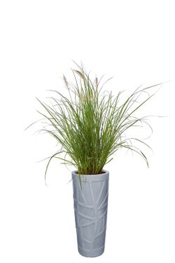 Vase décoratif en résine haut pot de fleur courbe mosaïque 90x38 cm