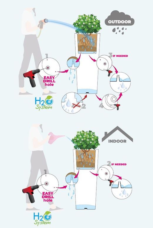 Vase décoratif en résine haut pot de fleur courbe mosaïque 90x38 cm