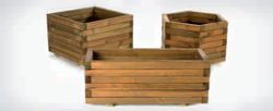 Rechteckiger Holzpflanzer 30