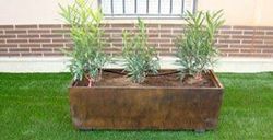 Jardinière rectangulaire en béton largeur 80