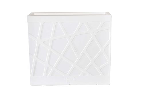 Jardinera resina rectangular alta flowebox 80x30 cm