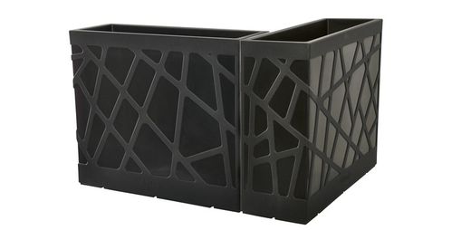 Jardinera resina rectangular alta flowebox 80x30 cm