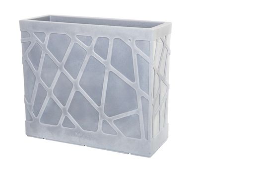 Jardinera resina rectangular alta flowebox 80x30 cm