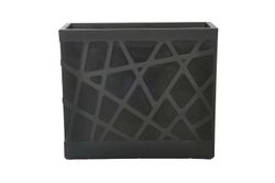 Jardinera resina rectangular alta flowebox 80x30 cm