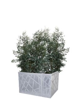 Jardinera resina rectangular alta flowebox 80x30 cm