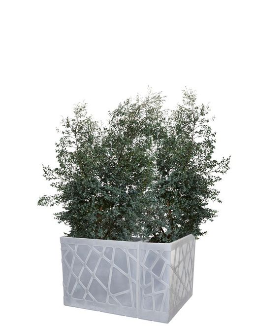 Jardinera resina rectangular alta flowebox 80x30 cm