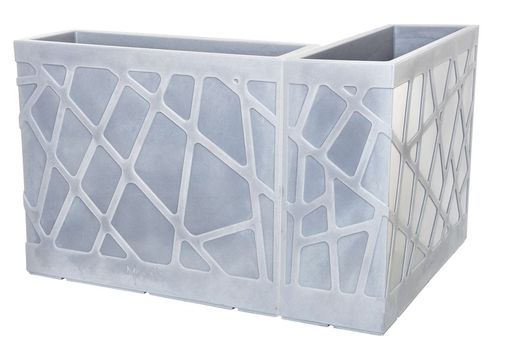 Jardinera resina rectangular alta flowebox 80x30 cm