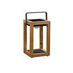 Lampada da tavolo solare modello Lux in teak