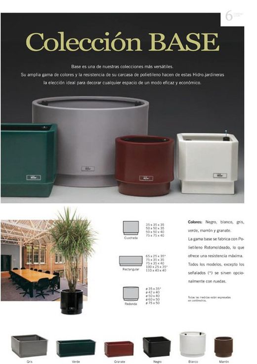 Self-watering pot Hobby flower round BASE line 60x50