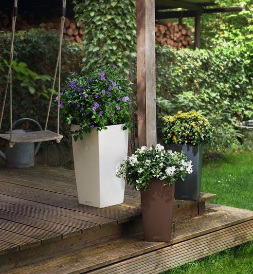 Maceta autorriego Lechuza 22x22x41 cm