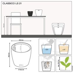 Flowerpot Owl self-watering Classico Premium 43.5 x 39 cm
