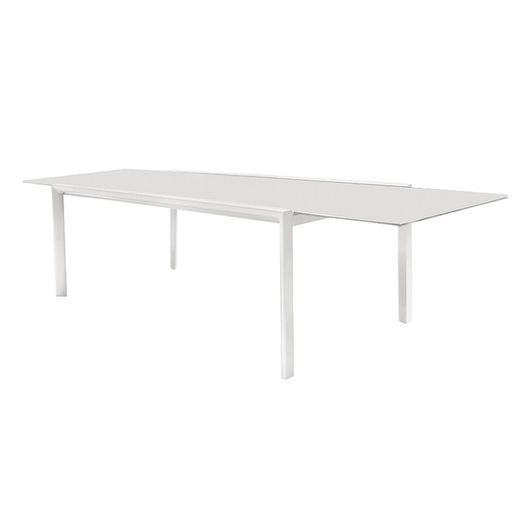 Tavolo da pranzo allungabile da giardino rettangolare in alluminio