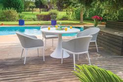 Fano round aluminum outdoor dining table