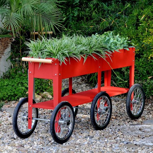 Urban cultivation table with giant with 6 wheels