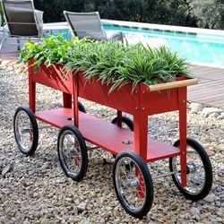 Urban cultivation table with giant with 6 wheels