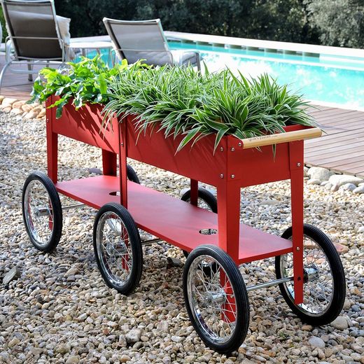 Urban cultivation table with giant with 6 wheels