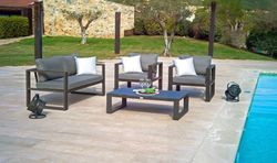 Mesa de centro retangular de alumínio Belluno