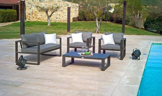 Mesa de centro retangular de alumínio Belluno