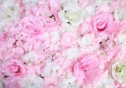 Muro di rose e ortensie 60x40cm