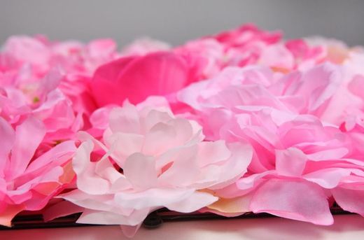 Muro di rose e ortensie 60x40cm