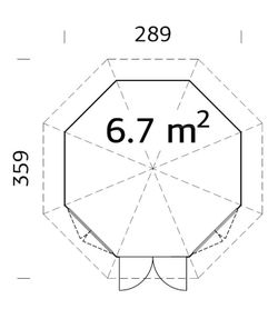 Pabellón madera Verónica