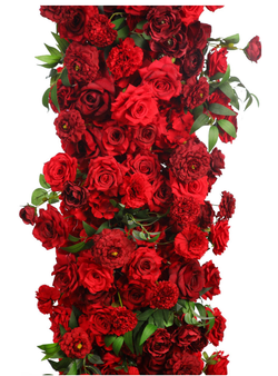 RED ROSES PANEL 200X40CM