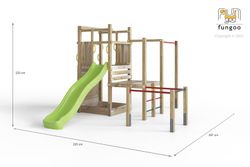 Parque de juegos infantil con calistenia y tobogán Climbing Star