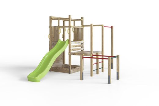 Parque de juegos infantil con calistenia y tobogán Climbing Star