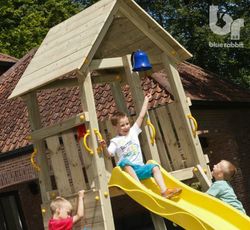 Belvedere tower playground with double swing