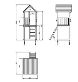 Parque de juegos torre kiosk + columpio doble