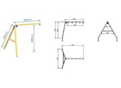 Parque de juegos torre kiosk + columpio doble