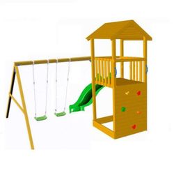 Tibidabo playground with double swing and slide