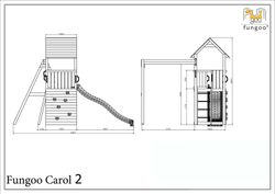 Kinderpark Carol 2 mit Haus und Kletterwand – Eleganz und Spaß in Ihrem Garten