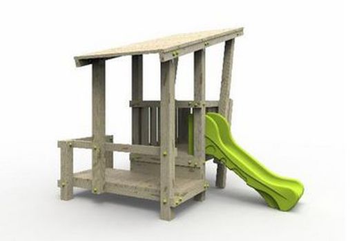 Parque infantil madera con tobogan Ursus