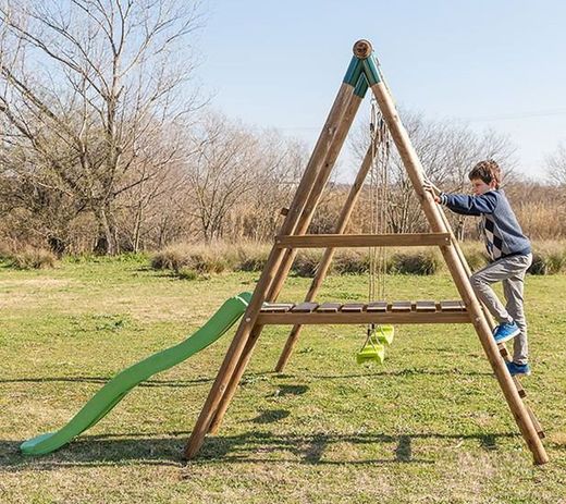 Milos aire de jeux avec balançoire et toboggan