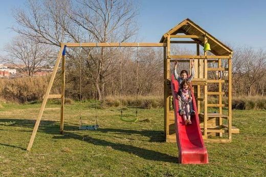 Teide playground with double swing and slide